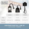 imageBlackDecker Outdoor Timer with 3 Grounded Outlets  Waterproof Outlet Timer with Countdown Dusk to Dawn Timer for Lights Holiday Decorations  Durable Light Timers with Photocell Sensor