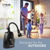 imageBlackDecker Outdoor Timer with 3 Grounded Outlets  Waterproof Outlet Timer with Countdown Dusk to Dawn Timer for Lights Holiday Decorations  Durable Light Timers with Photocell Sensor