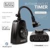 imageBlackDecker Outdoor Timer with 3 Grounded Outlets  Waterproof Outlet Timer with Countdown Dusk to Dawn Timer for Lights Holiday Decorations  Durable Light Timers with Photocell Sensor