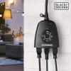 imageBlackDecker Outdoor Timer with 3 Grounded Outlets  Waterproof Outlet Timer with Countdown Dusk to Dawn Timer for Lights Holiday Decorations  Durable Light Timers with Photocell Sensor