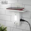 imageBlackDecker Surge Protector Outlet Shelf with Night Light 6 Grounded Outlets 2 USB 100 Lumen