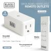 imageBlackDecker Wireless RemoteControl Outlet Pack of 3 Outlets 1 Remote  Premium Light Switches