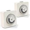 imageBlackDecker Light Timers Indoor Programmable 2 Pack with 2 Grounded Outlets Analog Timer Outlet with 30 Minute Intervals for Lights Lamps Appliances  Electric Timer with Override Switch