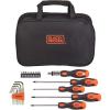 imagebeyond by BLACKDECKER Screwdriver Set with Storage Bag Magnetic Tip 23Piece BDHT6223CAPB