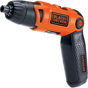 imageBLACKDECKER Electric Screwdriver Cordless 180 RPM 36V Spindle Lock with Pivoting Handle Charger and 2 Hex Shank Bits Included Li2000Screwdriver Only