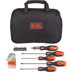 imagebeyond by BLACKDECKER Screwdriver Set with Storage Bag Magnetic Tip 23Piece BDHT6223CAPB