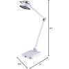 imageBLACKDECKER PureOptics Elate Dual Arm 5W FlickerFree Natural Daylight LED Desk Lamp with USB Charging Port 2 Dimming Levels 263 Lumens White LED5NOVWHTWhite