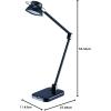 imageBLACKDECKER PureOptics Elate Dual Arm 5W FlickerFree Natural Daylight LED Desk Lamp with USB Charging Port 2 Dimming Levels 263 Lumens White LED5NOVWHTBlack