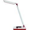 imageBlack and Decker Office LED3FOLDWHTRED PureOptics Verve 5W FlickerFree Natural Daylight LED Desk Lamp with USB Charging Port Phone Stand 2 Dimming Levels 267 Lumens 16quot x 9quot x 35quot  WhiteRedWhiteRed