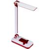 imageBlack and Decker Office LED3FOLDWHTRED PureOptics Verve 5W FlickerFree Natural Daylight LED Desk Lamp with USB Charging Port Phone Stand 2 Dimming Levels 267 Lumens 16quot x 9quot x 35quot  WhiteRedWhiteRed