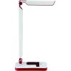 imageBlack and Decker Office LED3FOLDWHTRED PureOptics Verve 5W FlickerFree Natural Daylight LED Desk Lamp with USB Charging Port Phone Stand 2 Dimming Levels 267 Lumens 16quot x 9quot x 35quot  WhiteRedWhiteRed