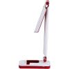imageBlack and Decker Office LED3FOLDWHTRED PureOptics Verve 5W FlickerFree Natural Daylight LED Desk Lamp with USB Charging Port Phone Stand 2 Dimming Levels 267 Lumens 16quot x 9quot x 35quot  WhiteRedWhiteRed