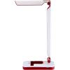 imageBlack and Decker Office LED3FOLDWHTRED PureOptics Verve 5W FlickerFree Natural Daylight LED Desk Lamp with USB Charging Port Phone Stand 2 Dimming Levels 267 Lumens 16quot x 9quot x 35quot  WhiteRedWhiteRed