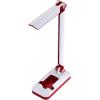 imageBlack and Decker Office LED3FOLDWHTRED PureOptics Verve 5W FlickerFree Natural Daylight LED Desk Lamp with USB Charging Port Phone Stand 2 Dimming Levels 267 Lumens 16quot x 9quot x 35quot  WhiteRedWhiteRed