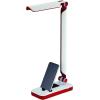 imageBlack and Decker Office LED3FOLDWHTRED PureOptics Verve 5W FlickerFree Natural Daylight LED Desk Lamp with USB Charging Port Phone Stand 2 Dimming Levels 267 Lumens 16quot x 9quot x 35quot  WhiteRedWhiteRed