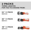 imageBLACKDECKER BDX1010 BlackOrange 24quot Flat Bungee Cord Straps 2 Pack