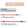 imageBLACKDECKER BDX1010 BlackOrange 24quot Flat Bungee Cord Straps 2 Pack