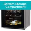 imageBLACKDECKER BD61526 Wine Cellar Black Cabinet with Gray Door Accent24 Bottles