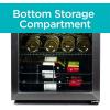 imageBLACKDECKER BD61526 Wine Cellar Black Cabinet with Gray Door Accent26 Bottles