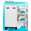 imageBLACKDECKER 18 Portable Dishwasher Compact Dish Washer with 8Place Setting Capacity Stainless Steel Tub 6 Wash Programs Worktop Space Mobile Dishwasher with Casters Faucet Connect White