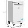 imageBLACKDECKER 18 Portable Dishwasher Compact Dish Washer with 8Place Setting Capacity Stainless Steel Tub 6 Wash Programs Worktop Space Mobile Dishwasher with Casters Faucet Connect White