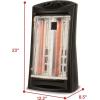 imageBLACKDECKER Infrared Radiant Quartz Tower Heater 1500W Space Heater with Adjustable Thermostat Portable Heater with 2 Settings Personal Heater for Home and Office BHTI06 BlackInfrared Quartz