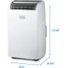 imageBLACKDECKER Portable Air Conditioner 14000 BTU for Rooms Up To 700 Sq Ft Portable AC with Follow Me Remote Control ampamp Window Kit BPT10WTB WhiteFollow Me Remote