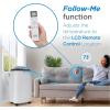 imageBLACKDECKER Portable Air Conditioner 14000 BTU for Rooms Up To 700 Sq Ft Portable AC with Follow Me Remote Control ampamp Window Kit BPT10WTB WhiteFollow Me Remote