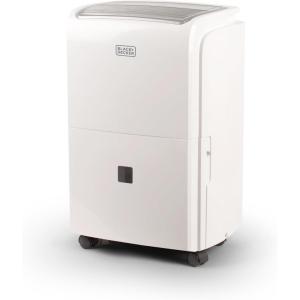 imageBLACKDECKER 20Pint Portable Dehumidifier Dehumidifier for Home up to 1500 Sq Ft Coverage For Basement and Medium to Large Spaces Removable Bucket and Drain Hose Included BDT20MTB White3000 SQ Ft