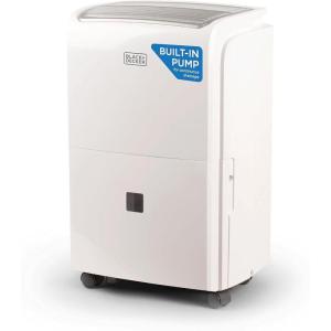 imageBLACKDECKER 20Pint Portable Dehumidifier Dehumidifier for Home up to 1500 Sq Ft Coverage For Basement and Medium to Large Spaces Removable Bucket and Drain Hose Included BDT20MTB White4500 Sq Ft with Pump