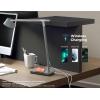 imageBLACKDECKER Verve Designer Desk Lamp with Qi Wireless Charger True White LED  16M RGB ColorsSilver