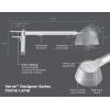 imageBLACKDECKER Verve Designer Smart Clamp Light Works with Alexa Fits Cubicles ampamp Headboards AutoCircadian Mode True White LED  16M RGB ColorsSilver