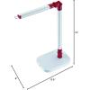 imageBlack and Decker Office LED5ELIGHTWHTRED PureOptics Exalt Flash 5W FlickerFree Natural Daylight LED Desk Lamp 135quot x 6quot x 19quot WhiteRedWhiteRed