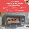 imageBLACKDECKER Crisp N Bake Air Fry Countertop Convection Toaster Oven Medium Capacity 4Slice 5in1 Fits 9 Pizza 30Min Timer Bake Broil Air Fry Toast Keep Warm Stainless SteelMedium Capacity
