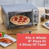 imageBLACKDECKER Crisp N Bake Air Fry Countertop Convection Toaster Oven Medium Capacity 4Slice 5in1 Fits 9 Pizza 30Min Timer Bake Broil Air Fry Toast Keep Warm Stainless SteelMedium Capacity