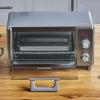 imageBLACKDECKER Crisp N Bake Air Fry Countertop Convection Toaster Oven Medium Capacity 4Slice 5in1 Fits 9 Pizza 30Min Timer Bake Broil Air Fry Toast Keep Warm Stainless SteelMedium Capacity