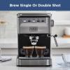 imageBlackDecker SemiAutomatic 15 Bar Espresso and Cappuccino Maker Versatile Machine with Ability to use Grounds or ESE Pods to Make Your Perfect Cup of Coffee