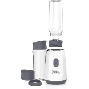 imageBLACKDECKER Ice Crush Single Serve Blender with PulseON Button Base Two 20oz Personal Blender Jars Blade Assembly Travel Lid WhiteWhite