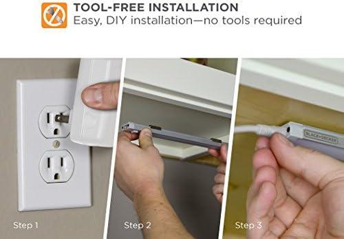 imageBlackDecker LED Under Cabinet Lighting  Dimmable Under Counter Lighting  Home Accent Lighting with Motion Sensor and Magnetic OptionAddOn Pack of 2