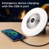 imageBLACKDECKER 400LM Utility Fan Light 3 Brightness Levels amp Fan Speeds USB Rechargeable Power Bank Magnetic with Kickstand amp Hanging Hook IP20 WeatherResistant Ideal for DIY Camping Automotive