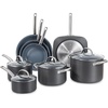image:imageBLACKDECKER 12Piece Ceramic Hard Anodized Aluminum Cookware Set Pots and Pans Set with Ceramic NonStick Coating12PIECE
