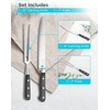 image:imageBLACKDECKER 2Piece Stainless Steel Carving Knife Set 8 Carving Knife amp 7 Fork Kitchen Knife with 3CR13 Stainless Steel Blade Meat Knife with Black ABS Handles Magnetic Gift Box for Storage