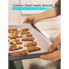 image:imageBLACKDECKER 3Piece Carbon Steel Baking Sheet Set Includes 13 15 17 Cookie Sheets for Baking 04mm Carbon Steel Baking Pans Set with Ceramic NonStick Coating PFOA amp PTFE Free Black Finish6Piece