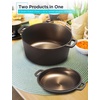 image:imageBLACKDECKER 5Quart Cast Iron Dutch Oven with 1025Inch Skillet Lid PreSeasoned Cast Iron Cookware with Bronze Finish amp Polished Interior Works on All Cooktops Including Induction Oven amp Grill Safe BDK202BR BronzeDutch Oven
