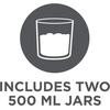 image:imageBLACKDECKER Perfect Pint Ice Cream Maker Accessories  2Pack 1Pint Replacement Jars Extra Containers for Ice Cream Gelato Sorbet amp Frozen YogurtIce Cream 2Pack Pint Jars