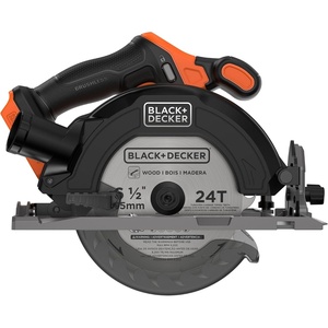 image:imageBLACKDECKER Circular Saw 20V MAX 612 in Brushless Circular Saw Cordless Kit with 25Ah Battery and Charger 24T Blade for Wood Up to 165 Cuts Per Charge LED Light PowerConnect BLCS78E1Tool Only