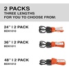image:imageBLACKDECKER 48 Flat Bungee Straps 32Pack  Non Scratch SteelCore Hooks amp Textured Grip Pad Easily Stretch and Secure LightDuty Gear Trunk Cargo and Everyday Hauls36 inch