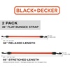 image:imageBLACKDECKER 48 Flat Bungee Straps 32Pack  Non Scratch SteelCore Hooks amp Textured Grip Pad Easily Stretch and Secure LightDuty Gear Trunk Cargo and Everyday Hauls36 inch