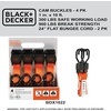 image:imageBLACKDECKER 6Piece LightDuty Cambuckle TieDown and Bungee Strap Kit  1  10 LightDuty CamBuckle Straps 900 lb Break Strength 24 Flat Bungee Straps Kit for Securing Lightweight Cargo
