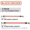 image:imageBLACKDECKER 6Piece LightDuty Cambuckle TieDown and Bungee Strap Kit  1  10 LightDuty CamBuckle Straps 900 lb Break Strength 24 Flat Bungee Straps Kit for Securing Lightweight Cargo